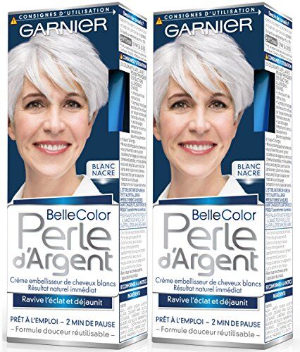 Garnier – Belle Color – Perla D' argento – Crema déjaunisseur Lucentezza Capelli Bianchi Bianco – bianco madreperla – Set di 2