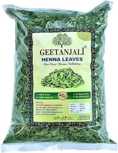 Generic JEVR Henné Mehandi Leaves 100% Pure Natural Hair Conditioning Hair Care Prodotto biologico per uomini e donne Mehandi Patta con Lawsonia Inermis Confezione da 200 g