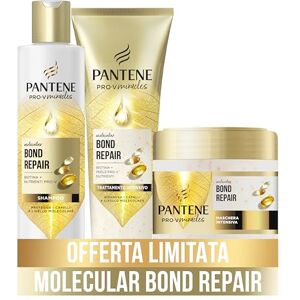 Pantene Set Capelli Molecular Bond Repair Shampoo 250ml, Maschera 300ml, Trattamento Intensivo 150ml Pantene Set Capelli Molecular Bond Repair Shampoo 250ml, Maschera 300ml, Trattamento Intensivo 150ml