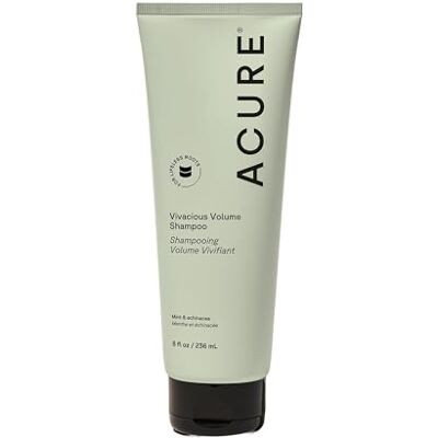 Acure Vivacious Volume Shampoo Mint & echinacea, 100% Vegan, Performance Driven Hair Care, Increases Volume, Boosts Fine & Limp Strands 8 Fl Oz Acure Vivacious Volume Shampoo Mint & echinacea, 100% Vegan, Performance Driven Hair Care, Increases Volume, Boosts Fine & Limp Strands 8 Fl Oz