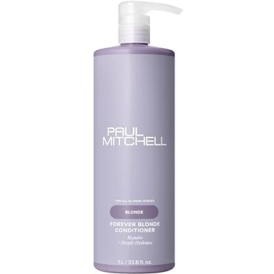Paul Mitchell Forever Blonde Balsamo, Ripara + Idrata Profondamente, Ideale per Capelli Scolorati o Schiariti, 1 litro Paul Mitchell Forever Blonde Balsamo, Ripara + Idrata Profondamente, Ideale per Capelli Scolorati o Schiariti, 1 litro