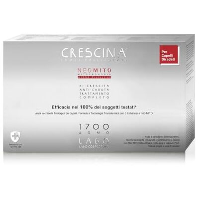 CRESCINA Transdermic NEO MITO Isole Follicolari Doppio Trattamento per Ri-crescita e Anticaduta Capelli 1700 Uomo 20 fiale (10+10) CRESCINA Transdermic NEO MITO Isole Follicolari Doppio Trattamento per Ri-crescita e Anticaduta Capelli 1700 Uomo 20 fiale (10+10)