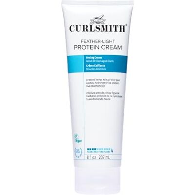 CURLSMITH Feather Light Protein Cream Crema proteica a tenuta flessibile per ricci, ricca di proteine, per ricci deboli o danneggiati, vegano, 237 ml CURLSMITH Feather Light Protein Cream Crema proteica a tenuta flessibile per ricci, ricca di proteine, per ricci deboli o danneggiati, vegano, 237 ml