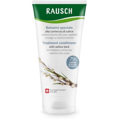 Rausch Balsamo speciale alla corteccia di salice 150ml per forfora grassa Combatte la causa della forfora grassa & riequilibra il cuoio capelluto, vegano & senza siliconi, con lavanda, Svizzera Rausch Balsamo speciale alla corteccia di salice 150ml per forfora grassa Combatte la causa della forfora grassa & riequilibra il cuoio capelluto, vegano & senza siliconi, con lavanda, Svizzera