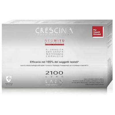 CRESCINA Transdermic NEO MITO Isole Follicolari Doppio Trattamento per Ri-crescita e Anticaduta Capelli 2100 Uomo 40 fiale (20+20) CRESCINA Transdermic NEO MITO Isole Follicolari Doppio Trattamento per Ri-crescita e Anticaduta Capelli 2100 Uomo 40 fiale (20+20)