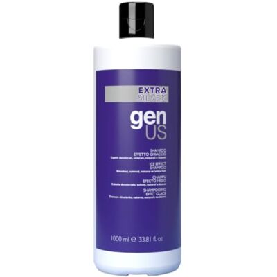 Genus Extra Silver Ice Effect Shampoo 1000 ml Per capelli biondi, per capelli bianchi, formula effetto ghiaccio, capelli colorati, capelli naturali Genus Extra Silver Ice Effect Shampoo 1000 ml Per capelli biondi, per capelli bianchi, formula effetto ghiaccio, capelli colorati, capelli naturali