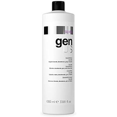 Genus Shampoo silver antigiallo GEN US capelli biondi decolorati grigi e bianchi URHR84 Genus Shampoo silver antigiallo GEN US capelli biondi decolorati grigi e bianchi URHR84