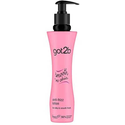 Schwarzkopf Got2B, Smooth'n Chic Lozione Anti Crespo, Modellante e Lisciante, Termoprotettore, con Finish Lucente, per Capelli Morbidi, Formato da 200 ml Schwarzkopf Got2B, Smooth'n Chic Lozione Anti Crespo, Modellante e Lisciante, Termoprotettore, con Finish Lucente, per Capelli Morbidi, Formato da 200 ml