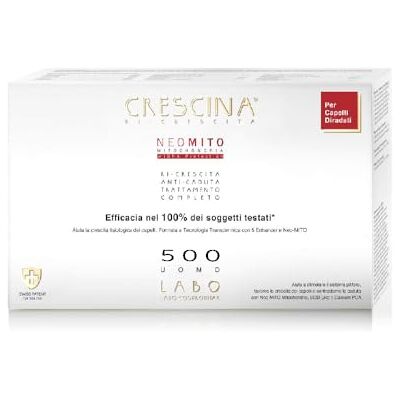 CRESCINA Transdermic NEO MITO Doppio Trattamento Ri-Crescita e Anticaduta Capelli Diradati 500 Uomo 20 fiale (10+10) CRESCINA Transdermic NEO MITO Doppio Trattamento Ri-Crescita e Anticaduta Capelli Diradati 500 Uomo 20 fiale (10+10)