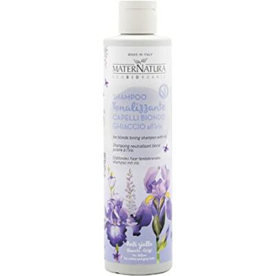 Maternatura Shampoo Tonalizzante Capelli Biondo Ghiaccio all'Iris bio Made In Italy 250 ml Maternatura Shampoo Tonalizzante Capelli Biondo Ghiaccio all'Iris bio Made In Italy 250 ml