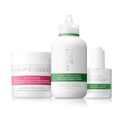 Philip Kingsley Kit per capelli sani e cuoio capelluto – Maschera elastica per capelli con trattamento di riparazione, shampoo antiforfora per cuoio capelluto squamoso/prurito e siero barriera per Philip Kingsley Kit per capelli sani e cuoio capelluto – Maschera elastica per capelli con trattamento di riparazione, shampoo antiforfora per cuoio capelluto squamoso/prurito e siero barriera per