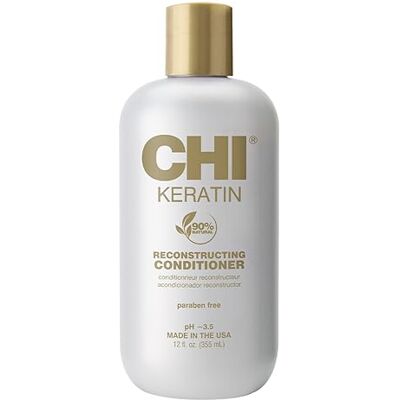 CHI Balsamo ricostruttore alla cheratina, dona capelli più sani, aggiunge lucentezza e aiuta a prevenire rotture future, senza solfati, 340 ml CHI Balsamo ricostruttore alla cheratina, dona capelli più sani, aggiunge lucentezza e aiuta a prevenire rotture future, senza solfati, 340 ml