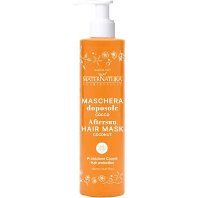 Maternatura Maschera Doposole Cocco Ristrutturante 250ml maschera doposole nutriente tutti capelli Maternatura Maschera Doposole Cocco Ristrutturante 250ml maschera doposole nutriente tutti capelli