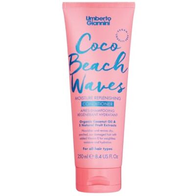 Umberto Giannini Coco Beach Waves, balsamo nutriente per capelli secchi, danneggiati, olio di cocco ed estratti di frutta, vitamina E, profumo tropicale di cocco Umberto Giannini Coco Beach Waves, balsamo nutriente per capelli secchi, danneggiati, olio di cocco ed estratti di frutta, vitamina E, profumo tropicale di cocco