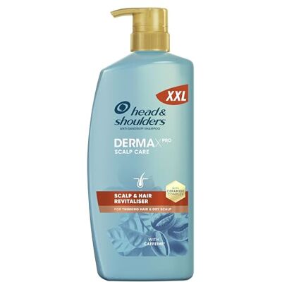 Head & Shoulders Shampoo Antiforfora DermaXPro Protezione Anti-Caduta 800ml Con Caffeina E Complesso Di Ceramidi, Idrata Cute Secca E Capelli Fragili E Aiuta A Rafforzare La Barriera Cutanea Head & Shoulders Shampoo Antiforfora DermaXPro Protezione Anti-Caduta 800ml Con Caffeina E Complesso Di Ceramidi, Idrata Cute Secca E Capelli Fragili E Aiuta A Rafforzare La Barriera Cutanea