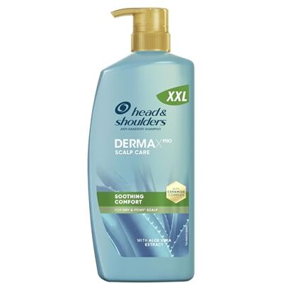 Head & Shoulders Shampoo Antiforfora DermaXPro Lenitivo 800ml Con Estratto Di Aloe Vera E Complesso Di Ceramidi, Lenisce La Cute Secca E Pruriginosa E Aiuta A Rafforzare La Barriera Cutanea Head & Shoulders Shampoo Antiforfora DermaXPro Lenitivo 800ml Con Estratto Di Aloe Vera E Complesso Di Ceramidi, Lenisce La Cute Secca E Pruriginosa E Aiuta A Rafforzare La Barriera Cutanea