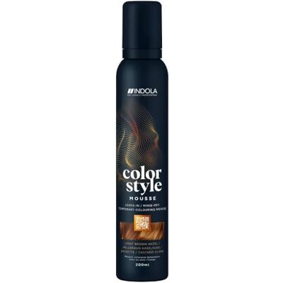 Indola Color Style Mousse Temporary Colour Light Brown Hazel 200ml Indola Color Style Mousse Temporary Colour Light Brown Hazel 200ml
