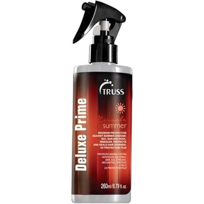 Truss Deluxe Prime Miracle Summer Spray di protezione massima aggiunge lucentezza/protezione UV 260 ml/8,79 fl oz Truss Deluxe Prime Miracle Summer Spray di protezione massima aggiunge lucentezza/protezione UV 260 ml/8,79 fl oz