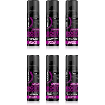 Syoss Root Retouch Colorazione Temporanea Spray Nero 120ml, Ritocco capelli bianchi e ricrescita capelli resistente a pioggia e sudore, Fino a 240 applicazioni (Confezione da 6) Syoss Root Retouch Colorazione Temporanea Spray Nero 120ml, Ritocco capelli bianchi e ricrescita capelli resistente a pioggia e sudore, Fino a 240 applicazioni (Confezione da 6)