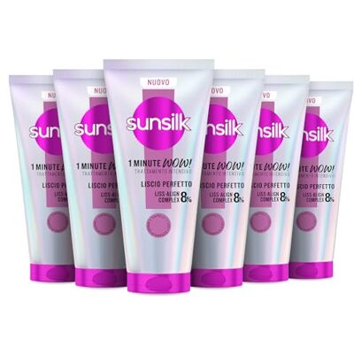 Sunsilk , 1 Minute WOW Liscio Perfetto, Trattamento Capelli in 1 Minuto, Capelli Due Volte Più Lisci e Setosi, con 8% LISS-ALIGN COMPLEX con Biotina, Olio di Argan e Vitamina C, 6 Pezzi da 180 ml Sunsilk , 1 Minute WOW Liscio Perfetto, Trattamento Capelli in 1 Minuto, Capelli Due Volte Più Lisci e Setosi, con 8% LISS-ALIGN COMPLEX con Biotina, Olio di Argan e Vitamina C, 6 Pezzi da 180 ml
