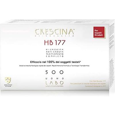 CRESCINA Transdermic Ri-Crescita e Anti-caduta HB 177 Trattamento Hair Booster per la Ricrescita dei capelli 500 Uomo 20+20 fiale CRESCINA Transdermic Ri-Crescita e Anti-caduta HB 177 Trattamento Hair Booster per la Ricrescita dei capelli 500 Uomo 20+20 fiale