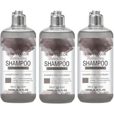 Generic Shampoo colorante "Milk Tea Ash" (castano cenere), shampoo colorante 3 in 1, scurimento dei capelli in 10 minuti, formula nutriente per risultati brillanti e duraturi, ripristina la lucentezza Generic Shampoo colorante "Milk Tea Ash" (castano cenere), shampoo colorante 3 in 1, scurimento dei capelli in 10 minuti, formula nutriente per risultati brillanti e duraturi, ripristina la lucentezza