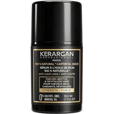 KERARGAN – Siero anti-caduta dei capelli con olio di ricino – Protezione e lucentezza per capelli secchi e fragili – Con aloe vera e olio di macadamia – Senza solfati, OGM, olio minerale – 50 ml KERARGAN – Siero anti-caduta dei capelli con olio di ricino – Protezione e lucentezza per capelli secchi e fragili – Con aloe vera e olio di macadamia – Senza solfati, OGM, olio minerale – 50 ml