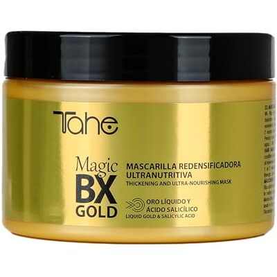 Tahe Magic BX Gold Maschera rigenerante ultra nutriente, ideale per capelli secchi e danneggiati, 300 ml Tahe Magic BX Gold Maschera rigenerante ultra nutriente, ideale per capelli secchi e danneggiati, 300 ml