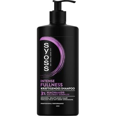 Syoss Shampoo Full Hair 5 (440 ml), volume shampoo per capelli sottili e piatti, shampoo per capelli con effetto 5 volte per capelli più pieni, formula vegana con complesso ammino Syoss Shampoo Full Hair 5 (440 ml), volume shampoo per capelli sottili e piatti, shampoo per capelli con effetto 5 volte per capelli più pieni, formula vegana con complesso ammino
