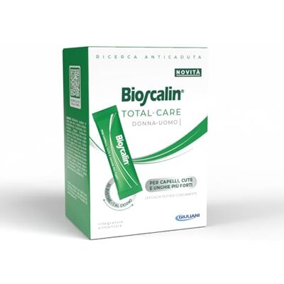 Bioscalin TOTAL•CARE Integratore Bustine, per Donna e Uomo, per Capelli, Cute e Unghie più Forti, Senza Glutine, Vegano, 30 Bustine Bioscalin TOTAL•CARE Integratore Bustine, per Donna e Uomo, per Capelli, Cute e Unghie più Forti, Senza Glutine, Vegano, 30 Bustine