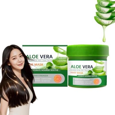 Generic Maschera Idratante per Capelli all'Aloe Vera, Balsamo Nutriente con Vitamina E, per Capelli Secchi e Danneggiati, Ripara le Doppie Punte, Riduce l'Effetto Crespo Generic Maschera Idratante per Capelli all'Aloe Vera, Balsamo Nutriente con Vitamina E, per Capelli Secchi e Danneggiati, Ripara le Doppie Punte, Riduce l'Effetto Crespo