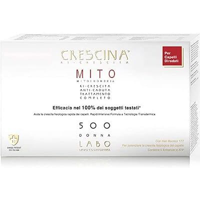 CRESCINA Transdermic MITO Doppio Trattamento Ri-Crescita e Anticaduta per capelli diradati 500 Donna 40 fiale (20+20) CRESCINA Transdermic MITO Doppio Trattamento Ri-Crescita e Anticaduta per capelli diradati 500 Donna 40 fiale (20+20)