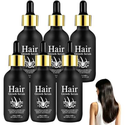 WRJFD Siero nutriente per cuoio capelluto, crescita dei capelli con rosmarino, ispessimento dei capelli (6 pezzi) WRJFD Siero nutriente per cuoio capelluto, crescita dei capelli con rosmarino, ispessimento dei capelli (6 pezzi)