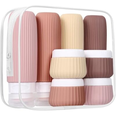 Azyvum 8 Pezzi Bottiglie da Viaggio in Silicone, Flaconi da Viaggio 30/90ml,Kit da Contenitori da Viaggio Flaconi da Viaggio Riutilizzabili per Shampoo, Liquidi and Lozione Azyvum 8 Pezzi Bottiglie da Viaggio in Silicone, Flaconi da Viaggio 30/90ml,Kit da Contenitori da Viaggio Flaconi da Viaggio Riutilizzabili per Shampoo, Liquidi and Lozione