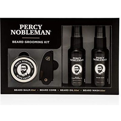 Percy Nobleman Kit per la Cura della Barba – Set Regalo Uomo con Olio da Barba Profumato 50ml, Detergente Barba 50ml, Balsamo Barba 20ml e Pettine per la Barba per Idratazione e Ammorbidimento Percy Nobleman Kit per la Cura della Barba – Set Regalo Uomo con Olio da Barba Profumato 50ml, Detergente Barba 50ml, Balsamo Barba 20ml e Pettine per la Barba per Idratazione e Ammorbidimento