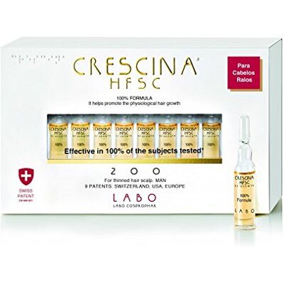 CRESCINA HFSC Trattamento per la crescita dei capelli diradato cuoio capelluto per gli uomini, 20 fiale (200 perdita di capelli avanzata) CRESCINA HFSC Trattamento per la crescita dei capelli diradato cuoio capelluto per gli uomini, 20 fiale (200 perdita di capelli avanzata)