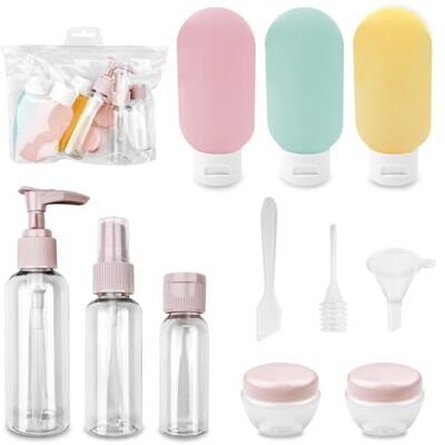 Newpop 11pcs Bottiglie Da Viaggio Plastica,Contenitori da Viaggio Portatili Flaconi da Viaggio Comprimibili Prova di Perdite Ricaricabili con Stoccaggio per Shampoo Liquidi Lozione Balsamo Newpop 11pcs Bottiglie Da Viaggio Plastica,Contenitori da Viaggio Portatili Flaconi da Viaggio Comprimibili Prova di Perdite Ricaricabili con Stoccaggio per Shampoo Liquidi Lozione Balsamo