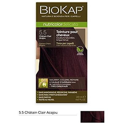 BIOKAP Tintura Delicato 5.50 mogano marrone chiaro 140 ml (castano chiaro mogano) BIOKAP Tintura Delicato 5.50 mogano marrone chiaro 140 ml (castano chiaro mogano)