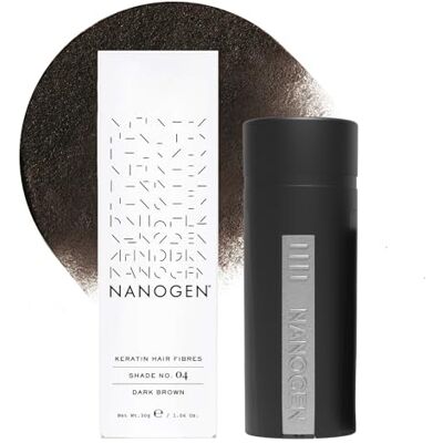 Nanogen Cosmetico per capelli anti-diradamento con fibre capillare di cheratina 30 g, Castano Scuro Nanogen Cosmetico per capelli anti-diradamento con fibre capillare di cheratina 30 g, Castano Scuro