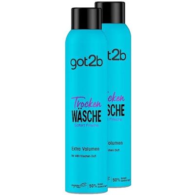 got2b Schwarzkopf Shampoo a secco extra volume (2 x 200 ml), shampoo a secco con effetto fresco istantaneo e volume boost, shampoo a secco senza residui, fino a 48 ore di profumo got2b Schwarzkopf Shampoo a secco extra volume (2 x 200 ml), shampoo a secco con effetto fresco istantaneo e volume boost, shampoo a secco senza residui, fino a 48 ore di profumo
