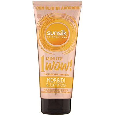Sunsilk , Trattamento Intensivo 1 Minute Wow, Maschera Capelli Secchi e Spenti, con Olio di Avocado e Aloe Vera, Linea Morbidi & Luminosi, per Capelli Morbidi e Luminosi, ad Azione Ultra-Rapida, 180 ml Sunsilk , Trattamento Intensivo 1 Minute Wow, Maschera Capelli Secchi e Spenti, con Olio di Avocado e Aloe Vera, Linea Morbidi & Luminosi, per Capelli Morbidi e Luminosi, ad Azione Ultra-Rapida, 180 ml