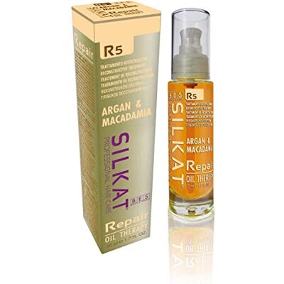 Bes R5 Silkat Repair Oil Therapy Reconstructive Treatment 50ml Argan & Macadamia ® Trattamento Ricostruzione e Protezione Bes R5 Silkat Repair Oil Therapy Reconstructive Treatment 50ml Argan & Macadamia ® Trattamento Ricostruzione e Protezione
