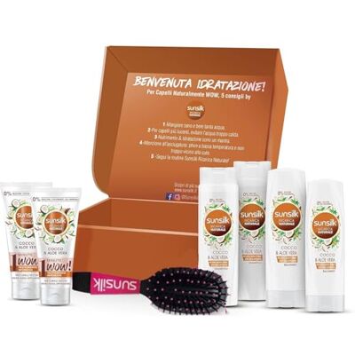 Sunsilk , Confezione Regalo Ricarica Naturale Cocco & Aloe Vera, Idea Regalo Donna con 2 Shampoo 250 ml, 2 Balsamo 200 ml, 2 Trattamenti Intensivi 180 ml, 1 Elastico per capelli Sunsilk , Confezione Regalo Ricarica Naturale Cocco & Aloe Vera, Idea Regalo Donna con 2 Shampoo 250 ml, 2 Balsamo 200 ml, 2 Trattamenti Intensivi 180 ml, 1 Elastico per capelli