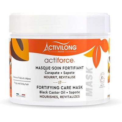 Activilong Maschera per trattamenti fortificanti attiforze Capelli ricci e crespi nutre, rivitalizza e districa, 97% di ingredienti naturali Made in France 300 ml Activilong Maschera per trattamenti fortificanti attiforze Capelli ricci e crespi nutre, rivitalizza e districa, 97% di ingredienti naturali Made in France 300 ml