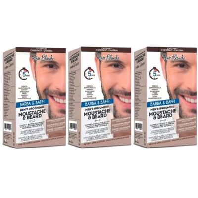Renée Blanche Colorazione Per Barba E Baffi Tintura Colore Castano Senza Ammoniaca 2X20 Ml (Castano, 3 Unità) Renée Blanche Colorazione Per Barba E Baffi Tintura Colore Castano Senza Ammoniaca 2X20 Ml (Castano, 3 Unità)