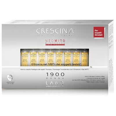 CRESCINA Transdermic NEO MITO Isole Follicolari Trattamento per Ri-crescita Capelli 1900 Donna 20 fiale CRESCINA Transdermic NEO MITO Isole Follicolari Trattamento per Ri-crescita Capelli 1900 Donna 20 fiale