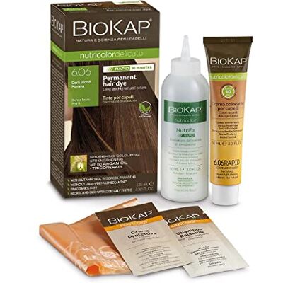 BIOKAP Natural Dark Blond Havana 6.06 Rapid Permanent Hair Dye 140ml BIOKAP Natural Dark Blond Havana 6.06 Rapid Permanent Hair Dye 140ml