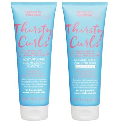 Umberto Giannini Thirsty Curls Curl Hydrating Shampoo & Conditioner Set for Dry & Dehydrated Curls 2 x 250ml Umberto Giannini Thirsty Curls Curl Hydrating Shampoo & Conditioner Set for Dry & Dehydrated Curls 2 x 250ml
