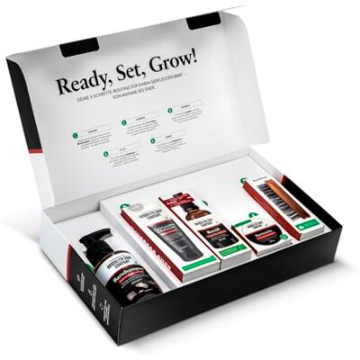 Brooklyn Soap Company · Ultimate Beard Box · Set per la cura della barba con olio per barba, shampoo da barba, spazzola per barba, cera per barba e crema per barba, idea regalo per uomini Brooklyn Soap Company · Ultimate Beard Box · Set per la cura della barba con olio per barba, shampoo da barba, spazzola per barba, cera per barba e crema per barba, idea regalo per uomini