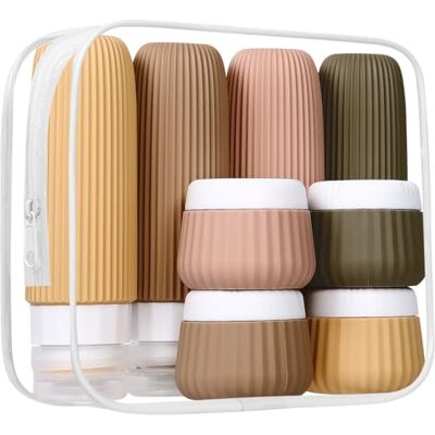Azyvum 8 Pezzi Bottiglie da Viaggio in Silicone, Flaconi da Viaggio 30/90ml,Kit da Contenitori da Viaggio Flaconi da Viaggio Riutilizzabili per Shampoo, Liquidi and Lozione Azyvum 8 Pezzi Bottiglie da Viaggio in Silicone, Flaconi da Viaggio 30/90ml,Kit da Contenitori da Viaggio Flaconi da Viaggio Riutilizzabili per Shampoo, Liquidi and Lozione